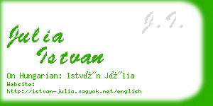 julia istvan business card